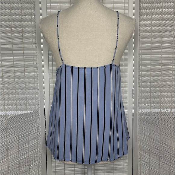Superdown Kennedy Blue Stripe Surplice Tie Top Size S NWT - Picture 3 of 8